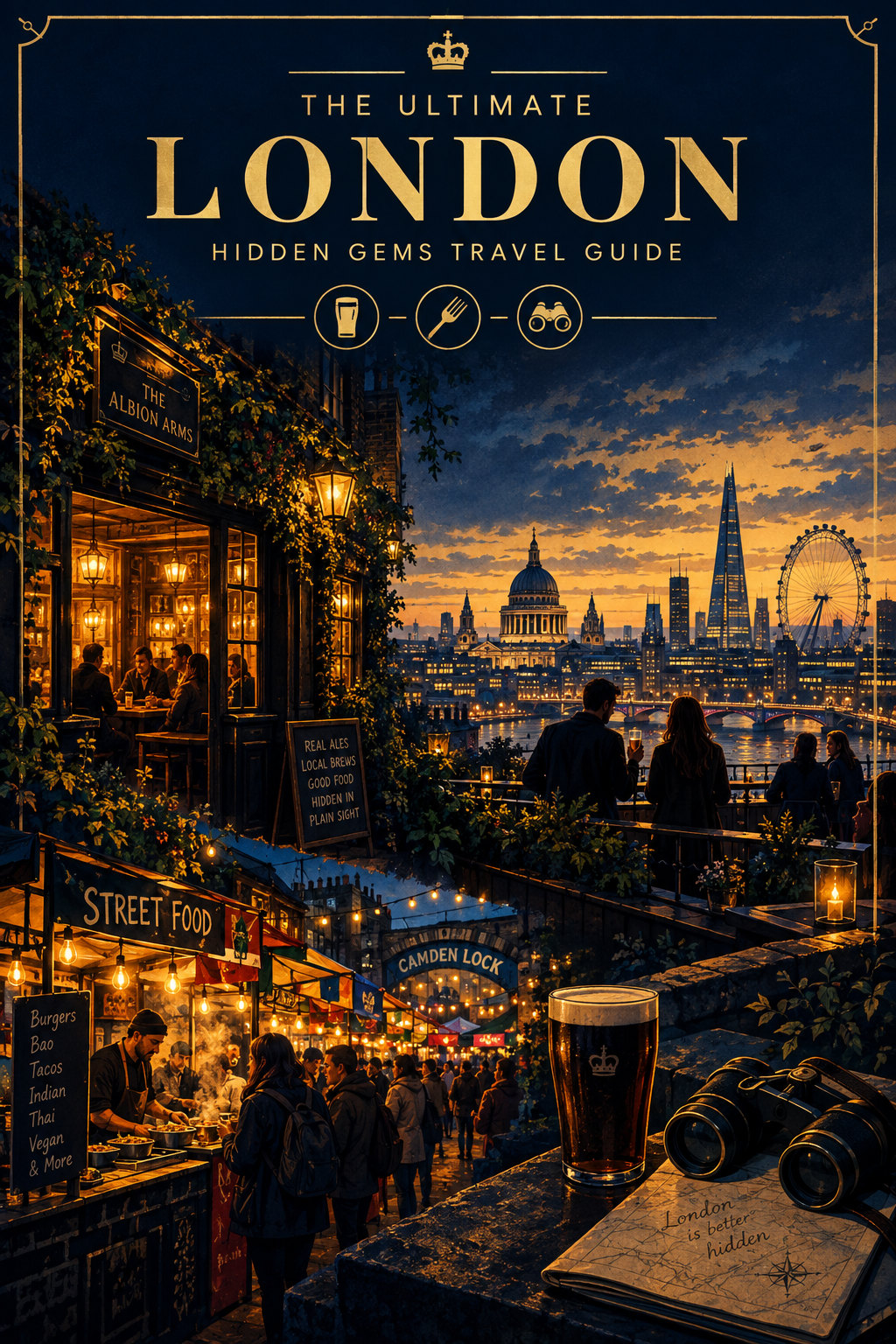 Ultimate London 3-Day Itinerary PDF guide and interactive Google Maps route planner on mobile screen