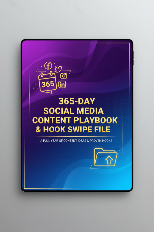 Social Media Content Playbook: 60 Prompts, 30 Hooks & 30-Day Calendar (PDF)