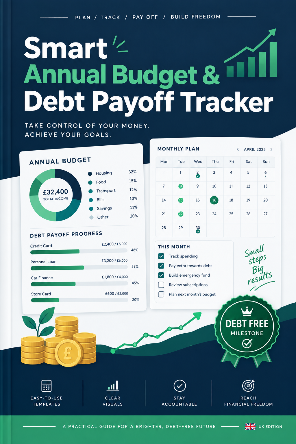 Smart Annual Budget Tracker 2026 — Excel Workbook & PDF Guide
